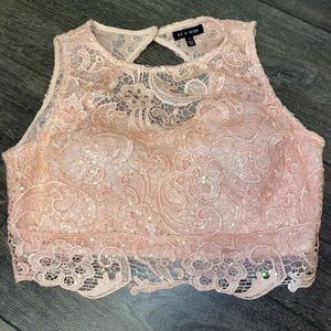 Two piece light pink outfit